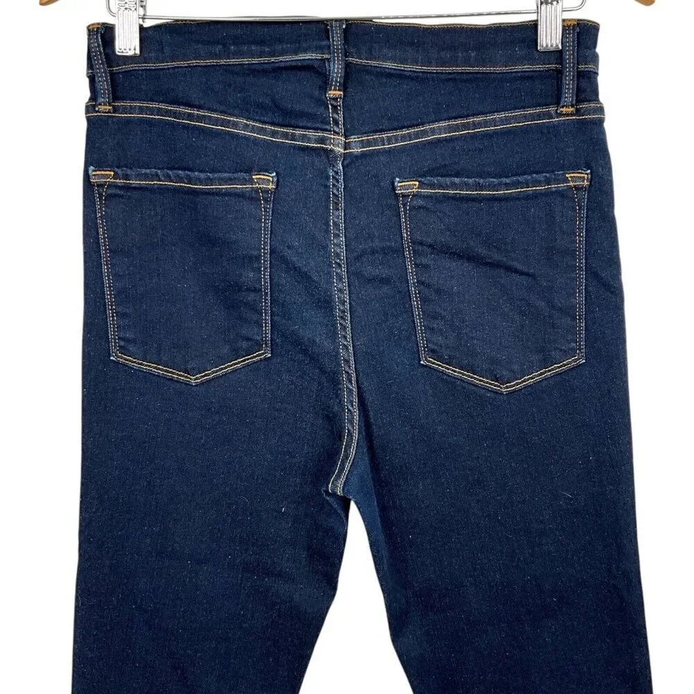Frame Ali High Rise Cigarette Jeans Grove Street Size 30 Dark Wash Skinny Ankle - Picture 5 of 8